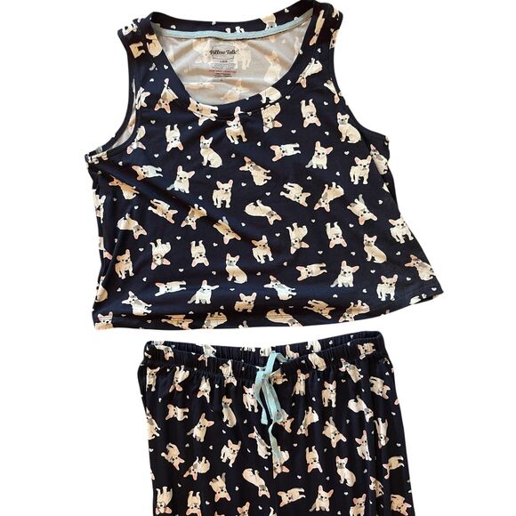 NWT Pillow Talk Womens Dog Pajama Set LARGE Tank Top Pants Cozy Cute Hearts Cute - Picture 6 of 9
